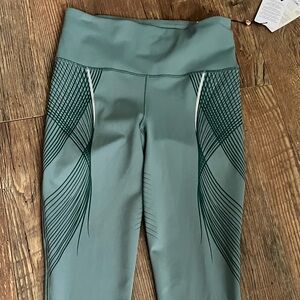 Alia Green Patterned Leggings